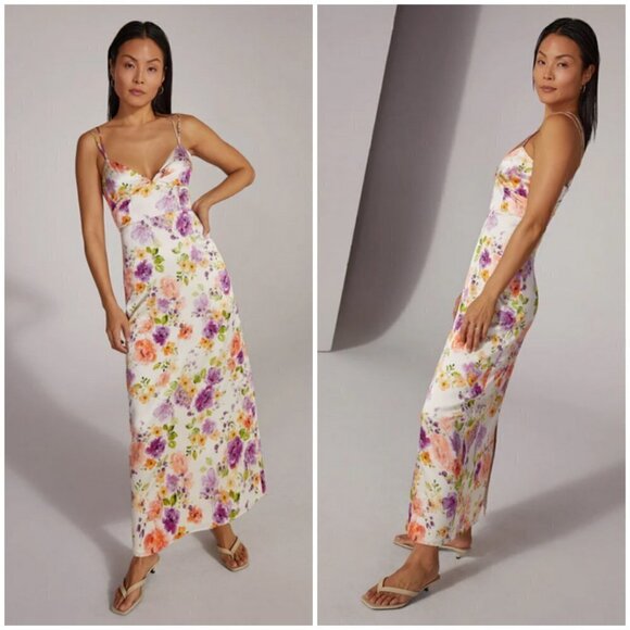 💕FAVORITE DAUGHTER💕 The Rosemary Slip Dress ~ Oahu Floral Print 10 NWT - Picture 3 of 15